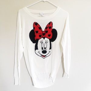 White Minnie Mouse Sweater